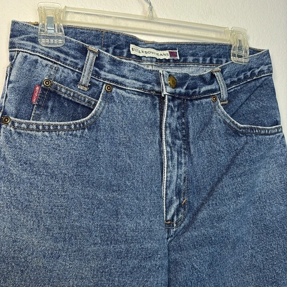 Bugle Boy Denim Jeans 18R Blue Vintage High Rise Straight Leg 100% Cotton